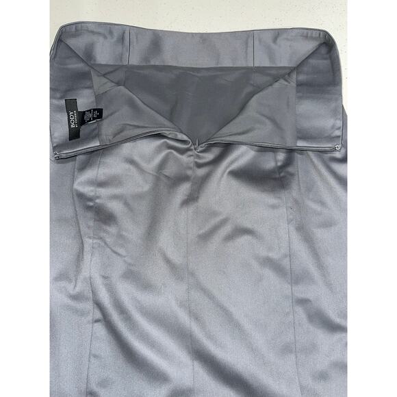 Victoria’s Secret Body By Victoria Pencil Skirt Gray Stretch Slit Zip Career 14 - Picture 5 of 11